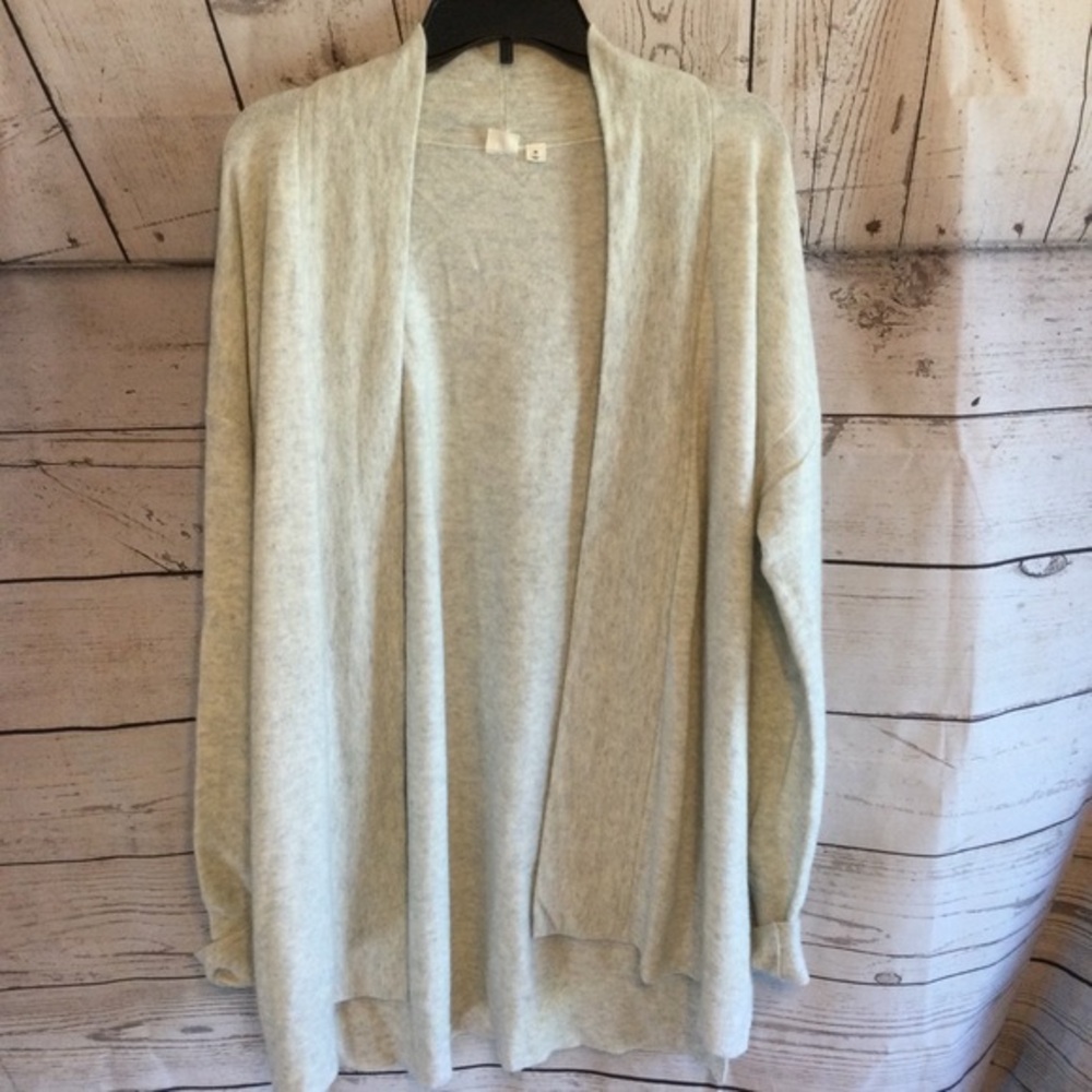 Gap Women's Light Gray Open Front Warm Cardigan Sweater Size XL